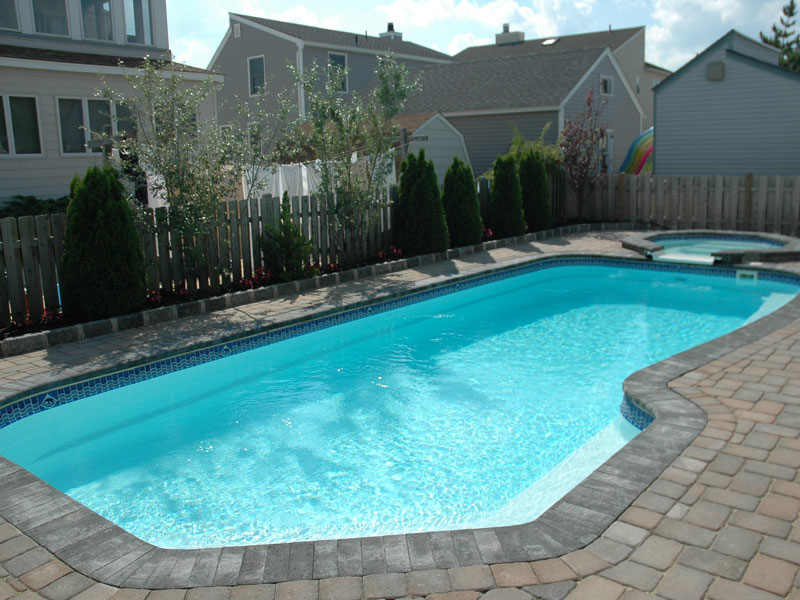 Custom fiberglass pool Baja-5a