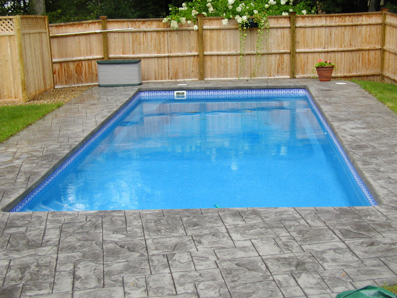 Rectangular fiberglass pool St. Thomas 9a