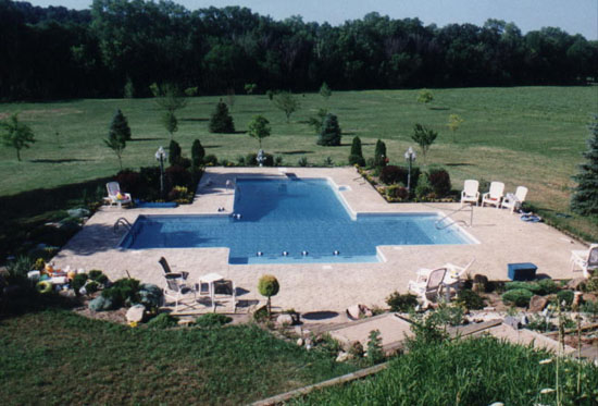 picture of t shaped pool Yorkville, IL