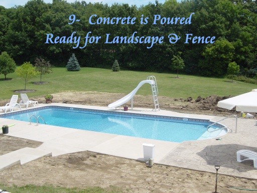 pool patio poured
