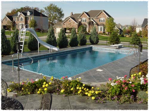 photo of  rectangular pool with slide Batavia, IL