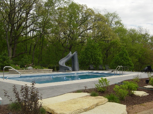 photo of Rectangular pool and slide Elburn, IL