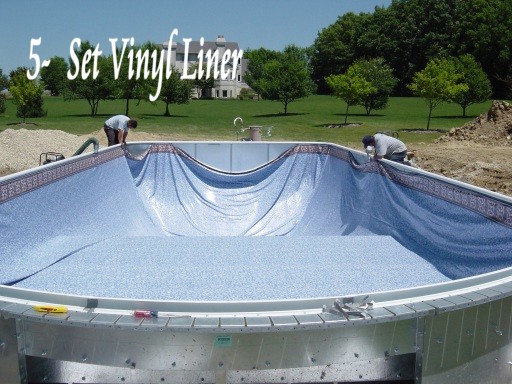 setting vinyl pool liner