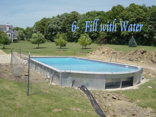 filling pool with water